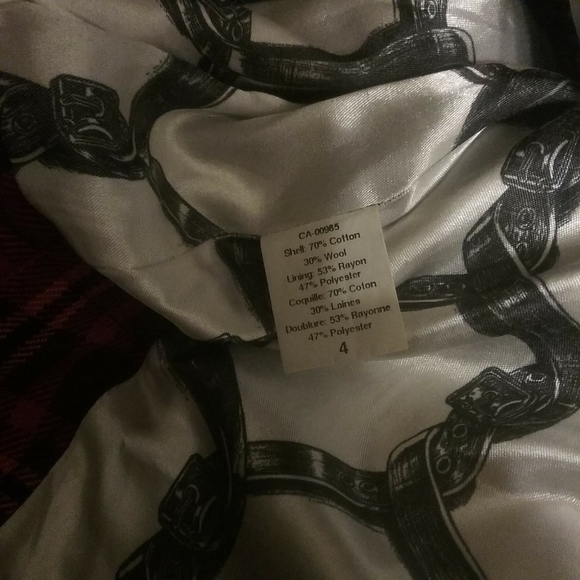 L.A.M.B GWEN STEFANI Red Plaid Hooded Jacket - Picture 14 of 14